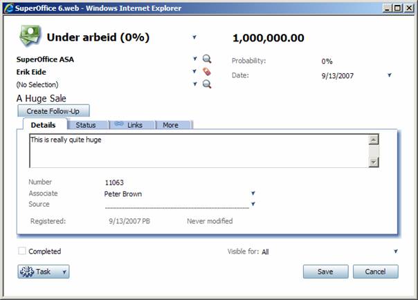 AJAX demo | SuperOffice Docs